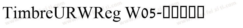 TimbreURWReg W05字体转换